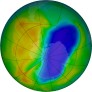 Antarctic ozone map for 2024-11-02